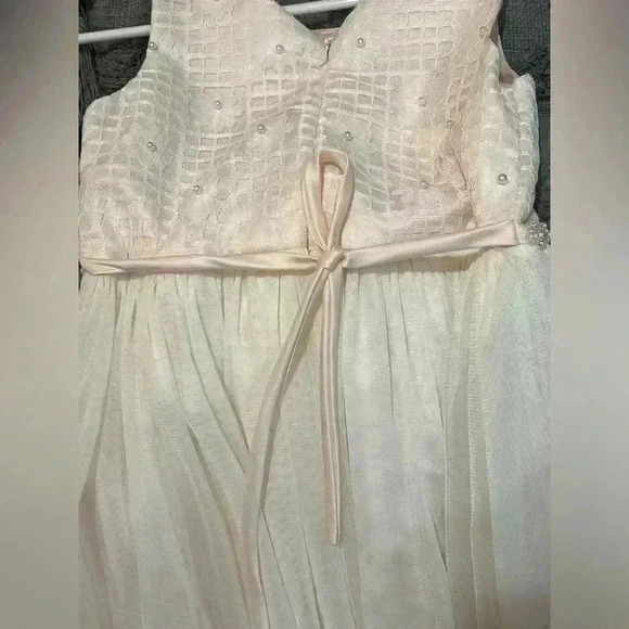 GIRLS PINK LACE DRESS PRINCESS DRESS SIZE 10 like new - Picture 3 of 10